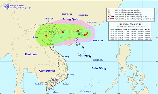 Tin bão trên Biển Đông (Cơn bão số 4)