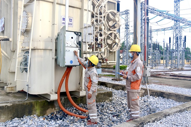 PC Thái Nguyên nghiệm thu đóng điện dự án nâng công suất MBA T2 TBA 110kV Phú Bình