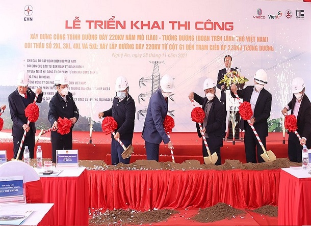 Lễ triển khai thi công xây dựng công trình đường dây 220kV Nậm Mô (Lào) – Tương Dương (đoạn trên lãnh thổ Việt Nam)