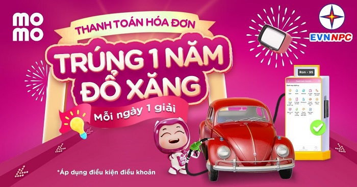 Quét bay hóa đơn, trúng 1 năm đổ xăng miễn phí