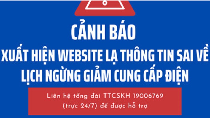 Tổng công ty Điện lực miền Bắc cảnh báo xuất hiện website lạ thông tin sai về lịch ngừng giảm cung cấp điện